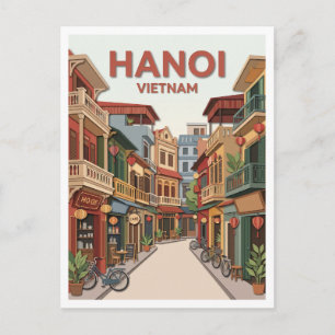 Carte Postale Vieux Quartier de Hanoï Viêt Nam
