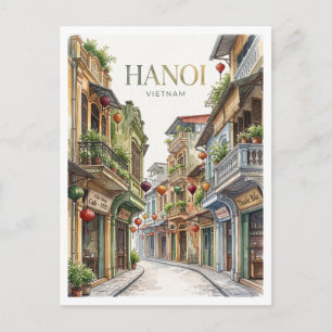 Carte Postale Vieux Quartier Hanoï Viêt Nam