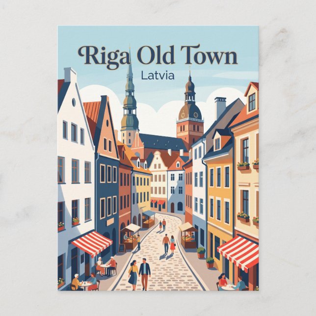 Carte Postale Vieux-Riga Lettonie (Devant)