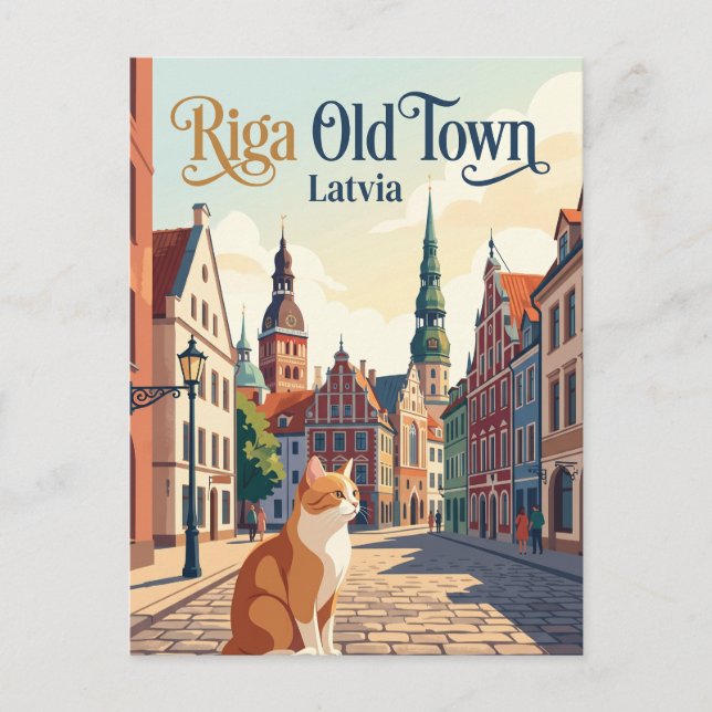 Carte Postale Vieux-Riga Lettonie (Devant)