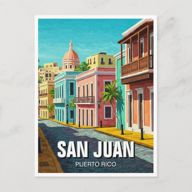 Carte Postale Vieux San Juan Porto Rico Travel (Devant)