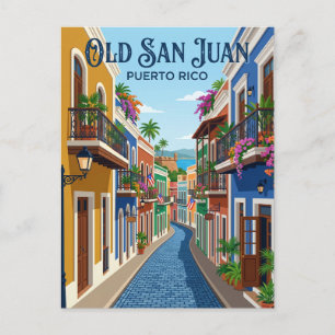 Carte Postale Vieux San Juan quartier historique Porto Rico