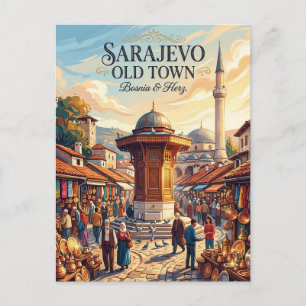 Carte Postale Vieux Sarajevo Bosnie-Herz.