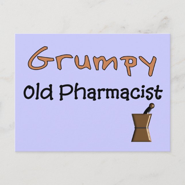 Carte Postale Vieux T-shirts et cadeaux de Grumpy Pharmaciens (Devant)