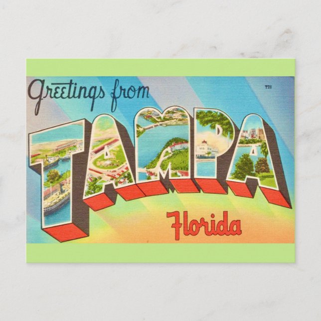 Carte Postale Vieux Tampa Floride (Devant)