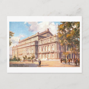 Carte Postale Vieux Teatro Colon, Buenos Aires, Argentine