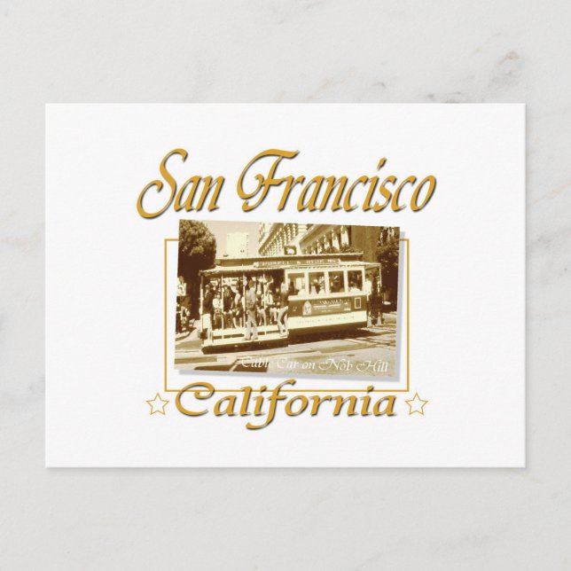 Carte Postale Vieux téléphérique de San Francisco (Devant)