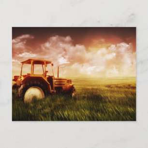 Carte Postale Vieux tracteur