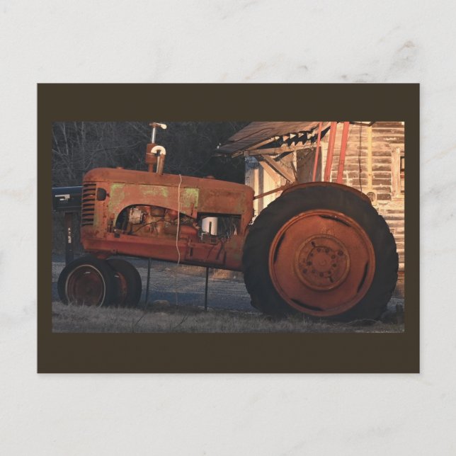 Carte postale Vieux Tracteur (Devant)