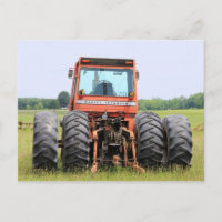 Vieux Tracteur Modèle De Cabine Massey Dans Un Cha