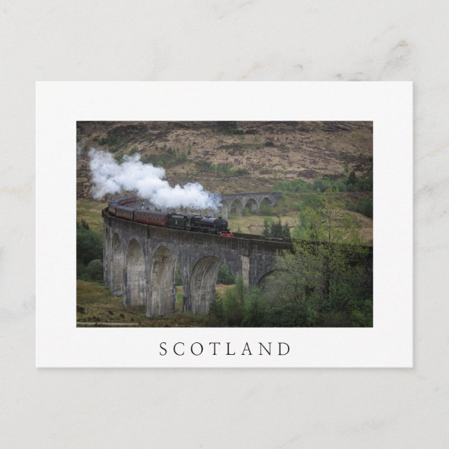 Carte Postale Vieux train à vapeur sur le viaduc de Glenfinnan (Devant)