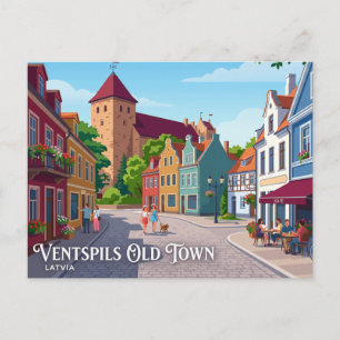 Carte Postale Vieux-Ventspils Lettonie