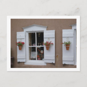 Carte Postale Vieux Windows Shutter Père Noël Fe Nouveau Mexique