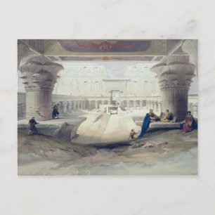 Carte Postale View from under the Portico of Temple of Edfou