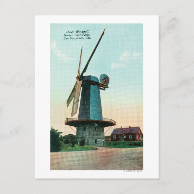Carte Postale View of Dutch Windmill at Golden Gate Park (Devant)