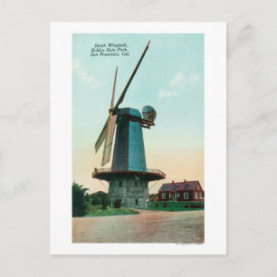 Carte Postale View of Dutch Windmill at Golden Gate Park