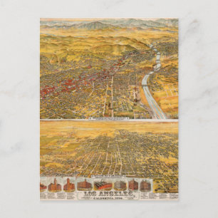 Carte Postale View Of Los Angeles, 1894