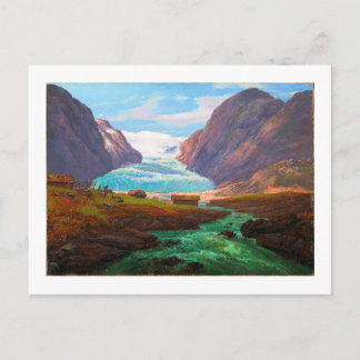 Carte Postale View of Nigardsbreen in Jostedalen 1847 JCC Dahl