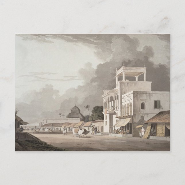 Carte Postale View on the Chitpore Road, Calcutta, plate II from (Devant)