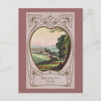 Carte Postale Vignette Art Nouveau Anniversaire