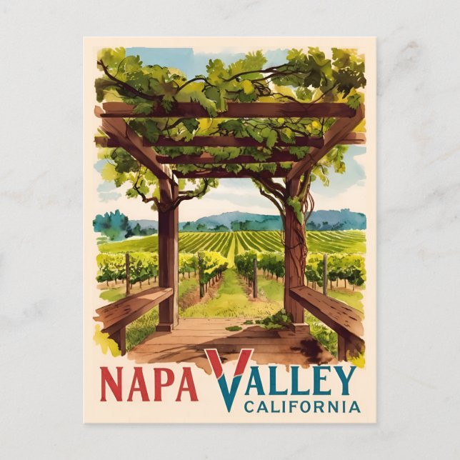 Carte Postale Vignoble de Napa Valley en Californie (Devant)