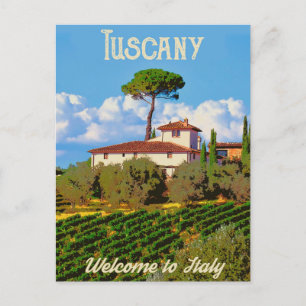 Carte Postale Vignoble de Toscane