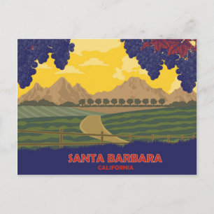 Carte Postale Vignoble en Père Noël Barbara, Californie