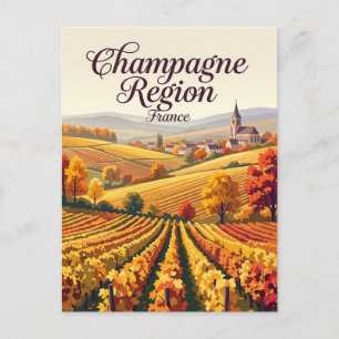 Carte Postale Vignobles de Champagne près de Reims France
