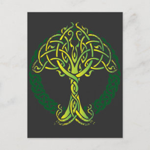 Carte Postale Viking Celtic Knotwork Arbre de vie