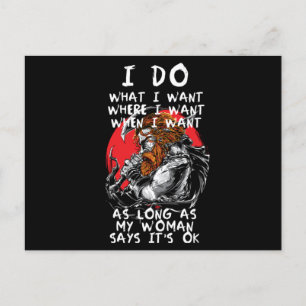 Carte Postale Viking Femme Norse Mythologie Guerrier Norvège Cad