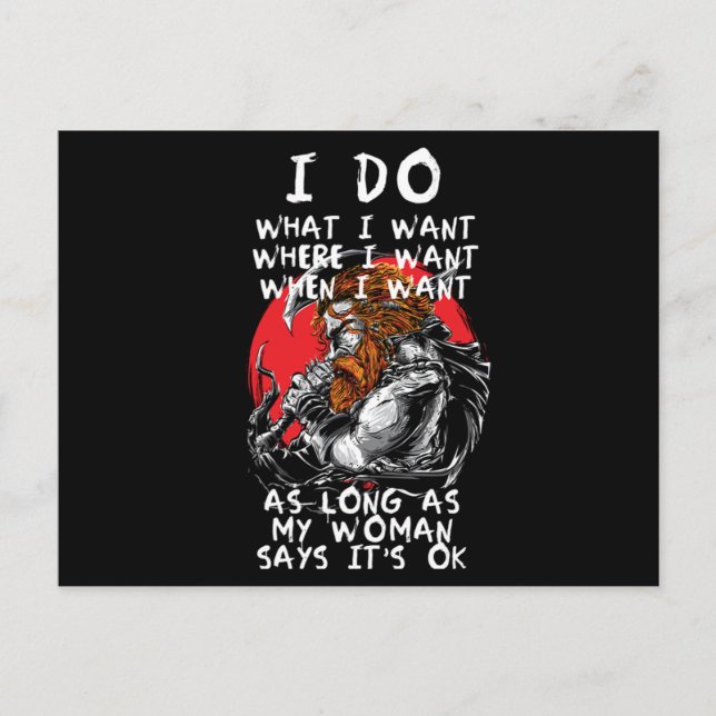 Carte Postale Viking Femme Norse Mythologie Guerrier Norvège Cad (Devant)