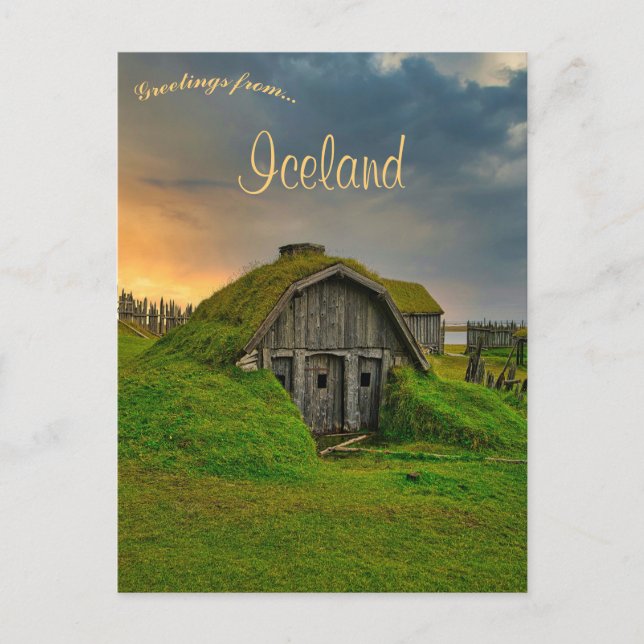 Carte Postale Viking Home in Vestrahorn Iceland (Devant)