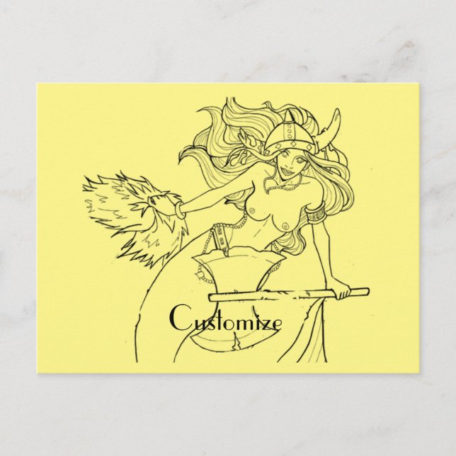 Carte Postale Viking Mermaid Warrior Thunder_Cove (Devant)