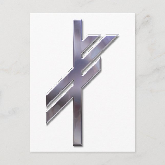 Carte Postale Viking Rune-chance-argent (Devant)