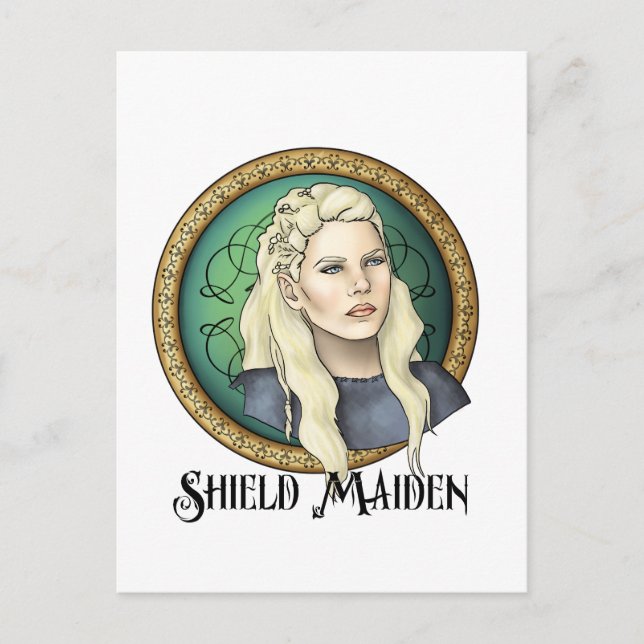 Carte Postale Viking Shield Maiden (Devant)