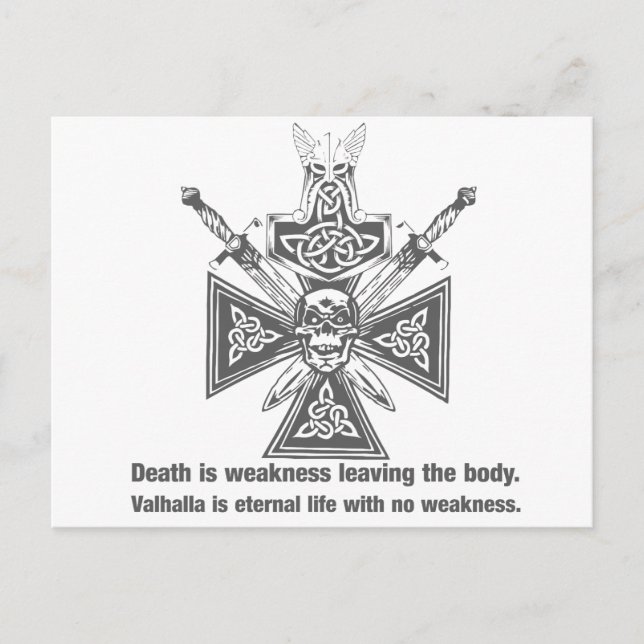 Carte Postale Viking Valhalla - Faiblesse Quittant Le Corps (Devant)