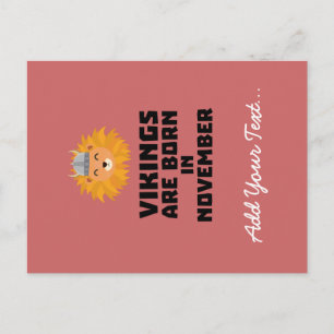 Carte Postale Vikings sont nés en Novembre Zur82