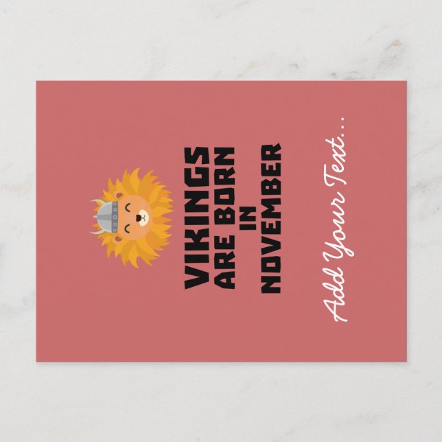 Carte Postale Vikings sont nés en Novembre Zur82 (Devant)