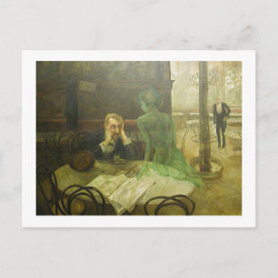 Carte Postale Viktor Oliva. Buveur d'absinthe