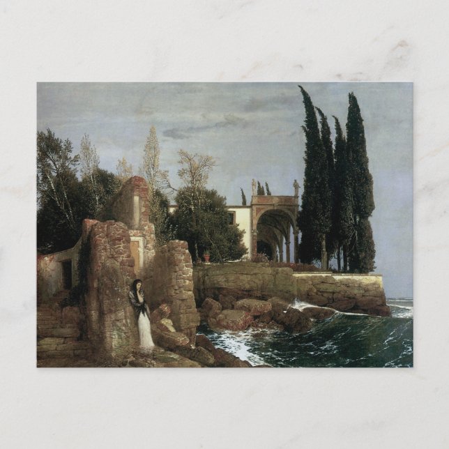 Carte Postale Villa By the Sea par Arnold Bocklin, Symbolisme Ar (Devant)