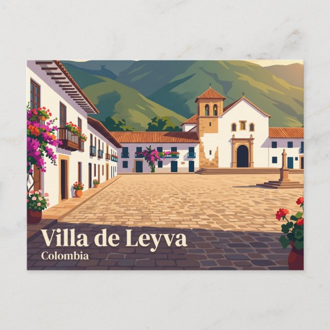 Carte Postale Villa de Leyva, Boyacá, Colombie (Devant)