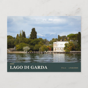 Carte Postale Villa du lac de Garde et rive alpine