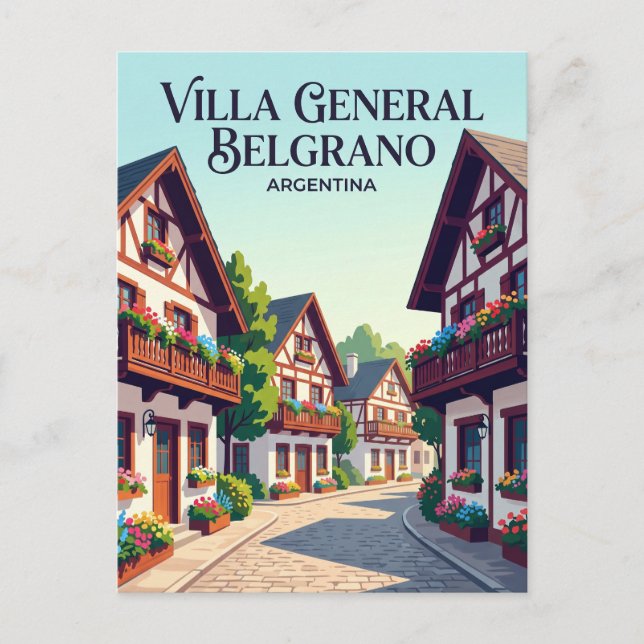 Carte Postale Villa General Belgrano Argentine (Devant)