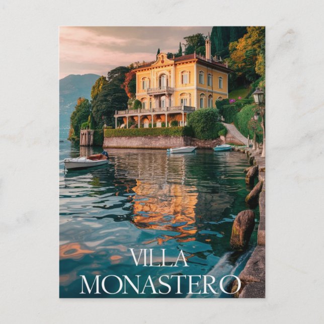 Carte Postale Villa Monastero Varenna lac como (Devant)