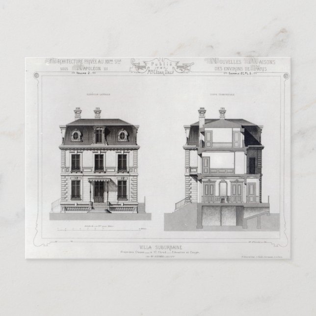 Carte Postale Villa Suburbaine, Premier Chasse à St. Cloud (Devant)