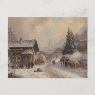 Carte Postale Village allemand en hiver