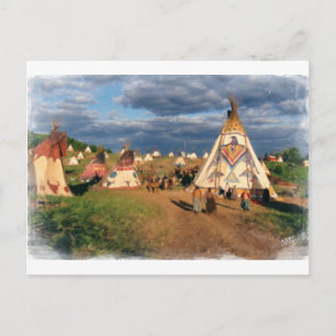 Carte Postale Village amérindien