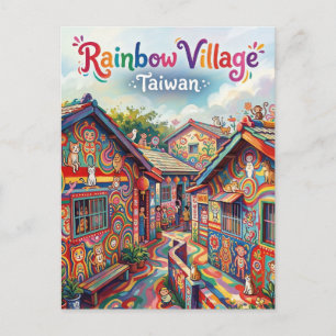 Carte Postale Village arc-en-ciel Taïwan