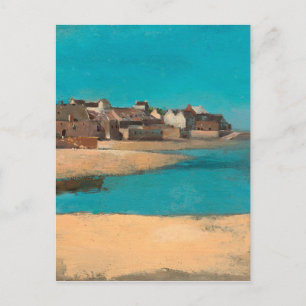 Carte Postale Village by the Sea in Brittany by Odilon Redon