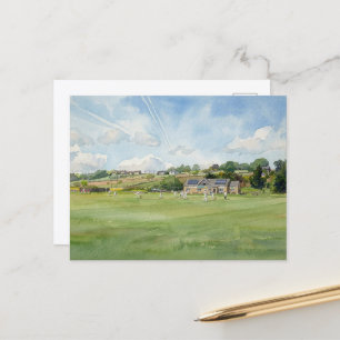 Carte Postale Village Cricket sous les cieux du Yorkshire Aquare